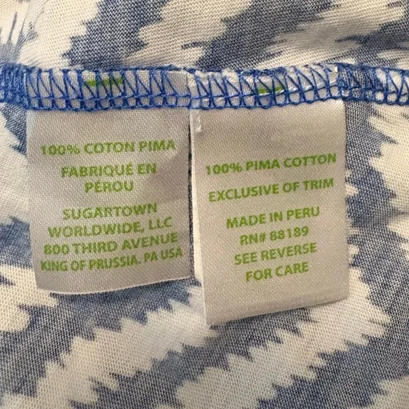 LILY PULITZER NWOT Melle Trapeze Tank Dress in Indigo Zebron pattern - Picture 6 of 7